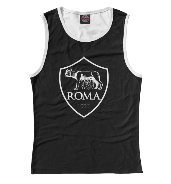 Майка для девочки с изображением FC ROMA Black&White цвета Белый