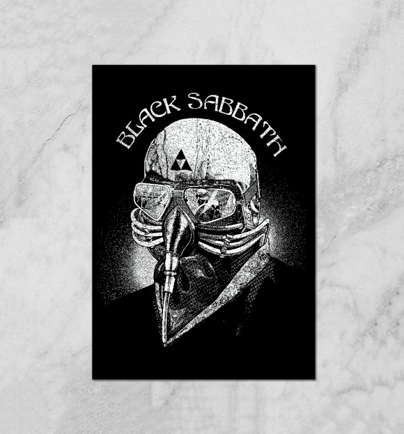 Плакат с притом Black Sabbath цвета Белый Плакат с изображением Black Sabbath цвета Белый