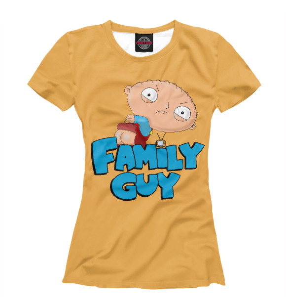 Женская футболка с изображением Стьюи Гриффин цвета Белый