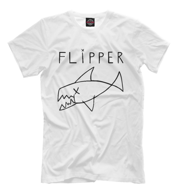 Мужская футболка с изображением Flipper цвета Молочно-белый