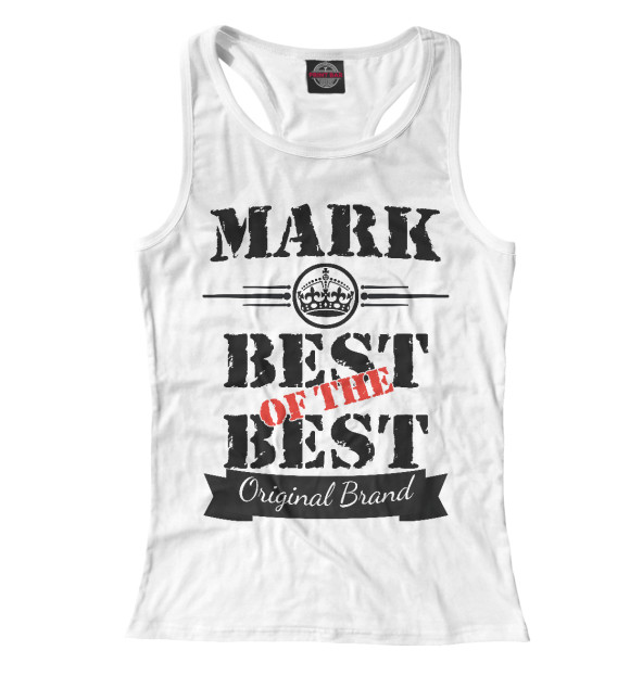 Женская майка-борцовка с изображением Марк Best of the best (og brand) цвета Белый