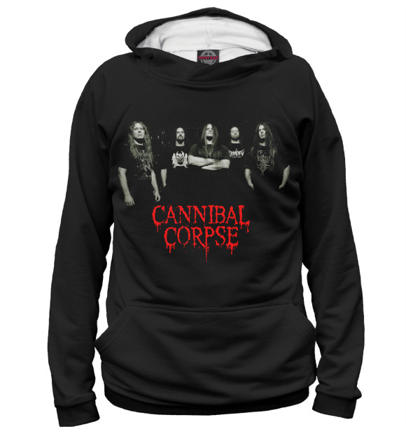 Женское худи с изображением Cannibal Corpse цвета Белый