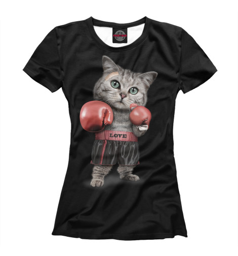 

Футболки Print Bar, Белый, Кот Боксёр