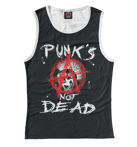 Майка для девочки с изображением Punk's Not Dead цвета Белый