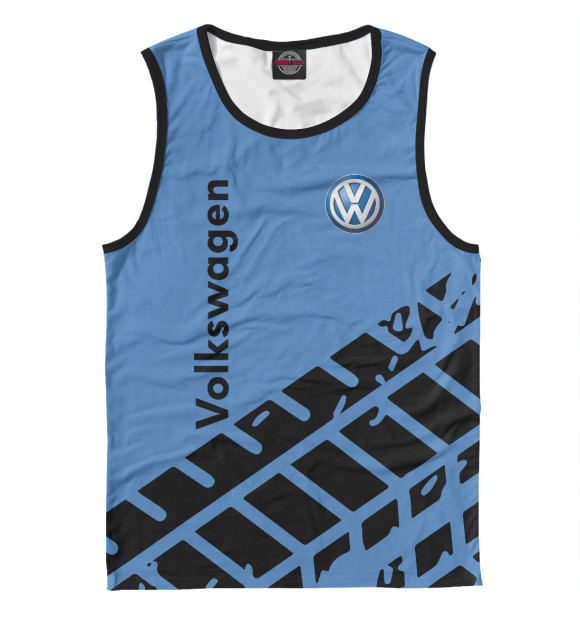 Мужская майка с изображением Volkswagen цвета Белый