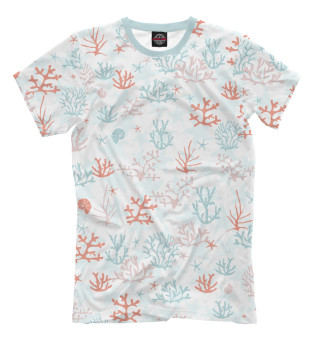 Мужская футболка Кораллы и ракушки