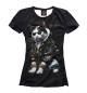 Женская футболка Hip hop cat