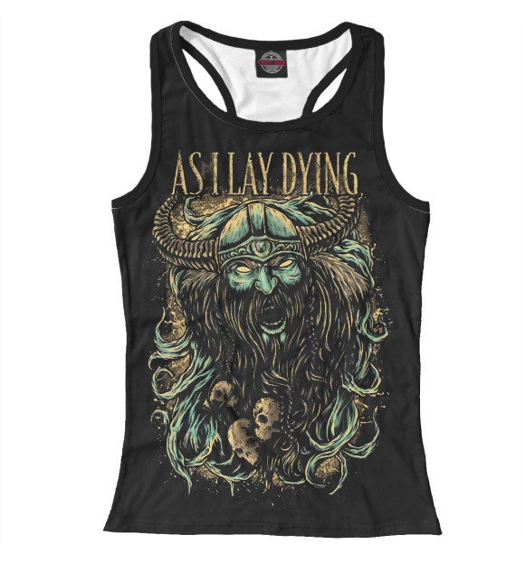 Женская майка-борцовка с изображением As I Lay Dying цвета Белый