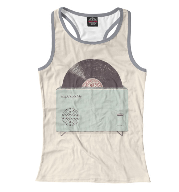 Женская майка-борцовка с изображением Oldschool Time цвета Белый