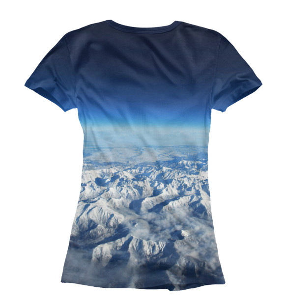 Женская футболка с притом Панорама цвета Белый Женская футболка с изображением Панорама цвета Белый