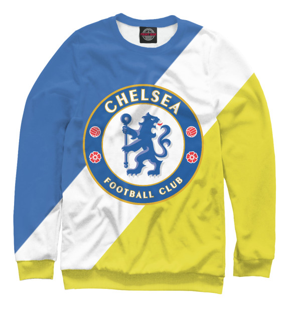 Мужской свитшот с изображением Chelsea FC цвета Белый
