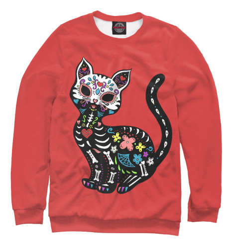 

Свитшоты Print Bar, Белый, Calavera Cat