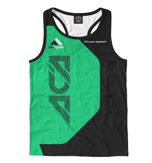 Мужская майка-борцовка с изображением ACA цвета Белый