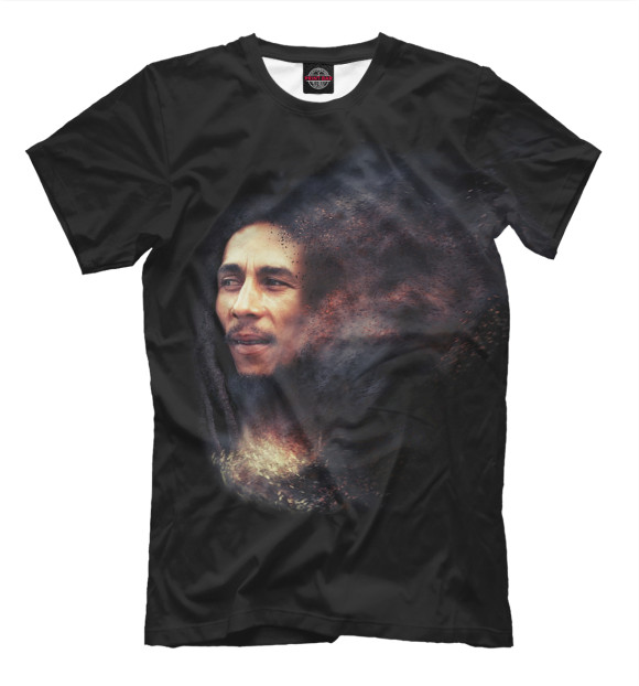 Мужская футболка с изображением Bob Marley цвета Молочно-белый