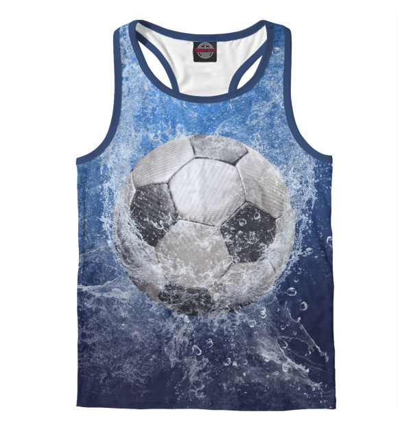 Мужская майка-борцовка с изображением Взрывной мяч цвета Белый