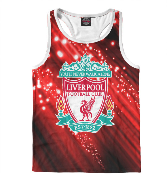 Мужская майка-борцовка с изображением Liverpool Abstract цвета Белый