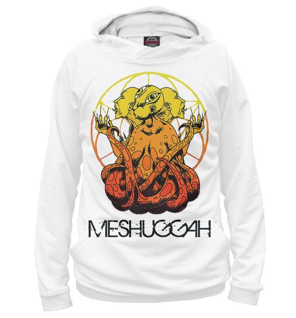 Женское худи с изображением Meshuggah цвета Белый