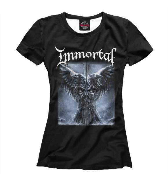 Футболка для девочек с изображением Immortal цвета Белый