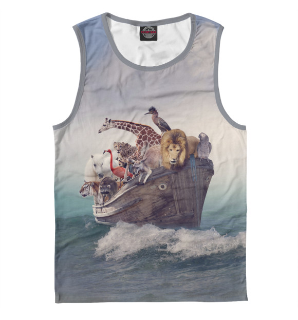 Майка для мальчика с изображением Живность в лолдке цвета Белый