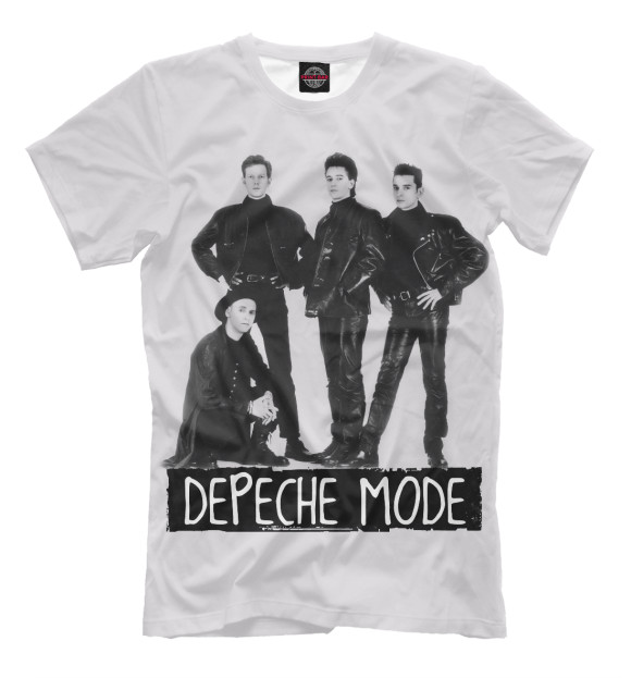 Мужская футболка с изображением Depeche Mode цвета Молочно-белый