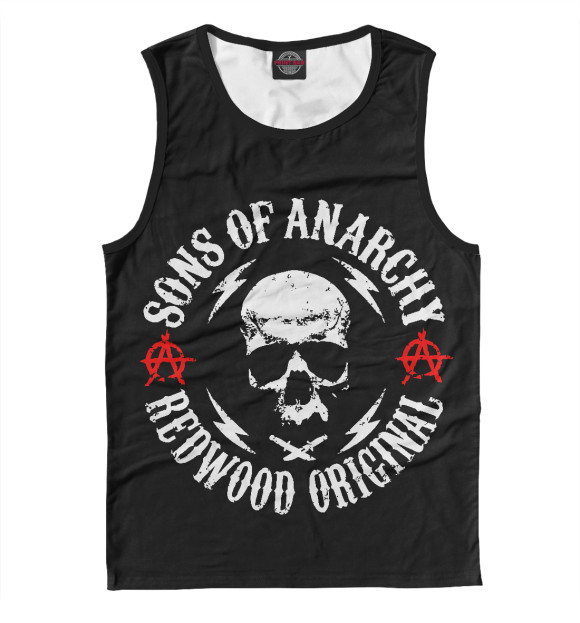 Мужская майка с изображением Сыны Анархии цвета Белый
