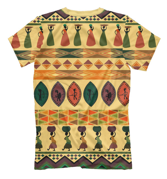 Футболка для мальчиков с изображением African motif цвета Белый