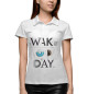 Женское поло Say wake up day