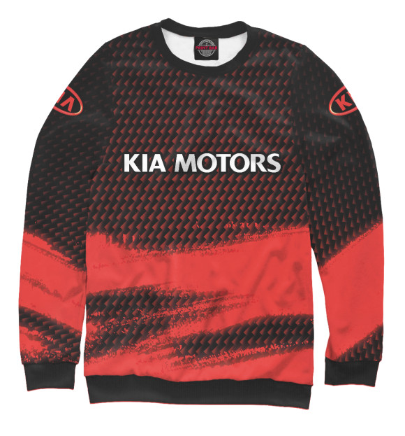 Мужской свитшот с изображением Kia Motors - Краска цвета Белый