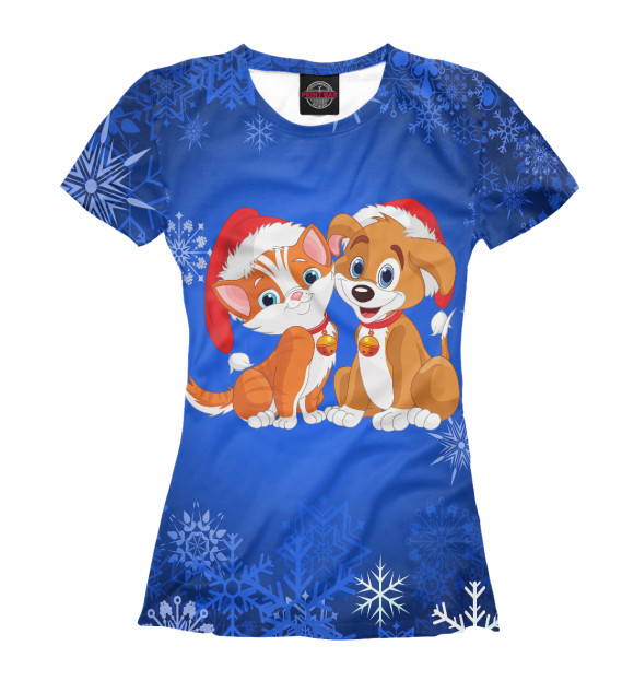 Женская футболка с изображением Мульт цвета Белый