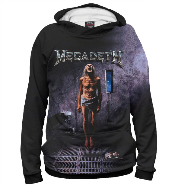 Женское худи с изображением Megadeth цвета Белый