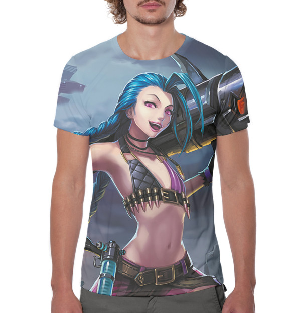 Мужская футболка с изображением Jinx цвета Белый