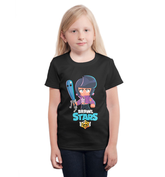 Футболка для девочек с изображением Brawl Stars BIBI цвета Белый
