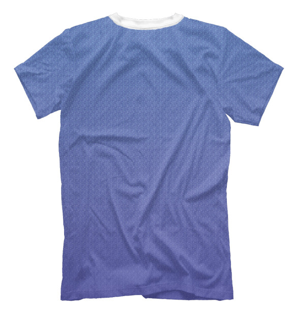 Мужская футболка с изображением Синий костюм цвета Белый