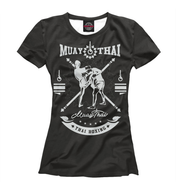 Женская футболка с изображением Muay Thai цвета Белый
