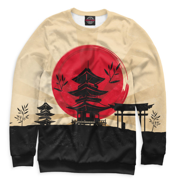 Свитшот для мальчиков с изображением Япония цвета Белый