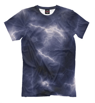 Мужская футболка Явление природы- вспышка молнии