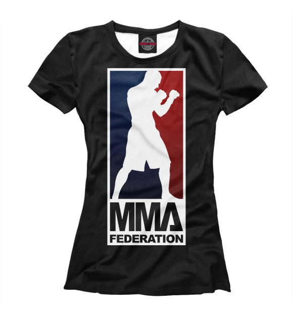 Футболка для девочек с изображением MMA цвета Белый