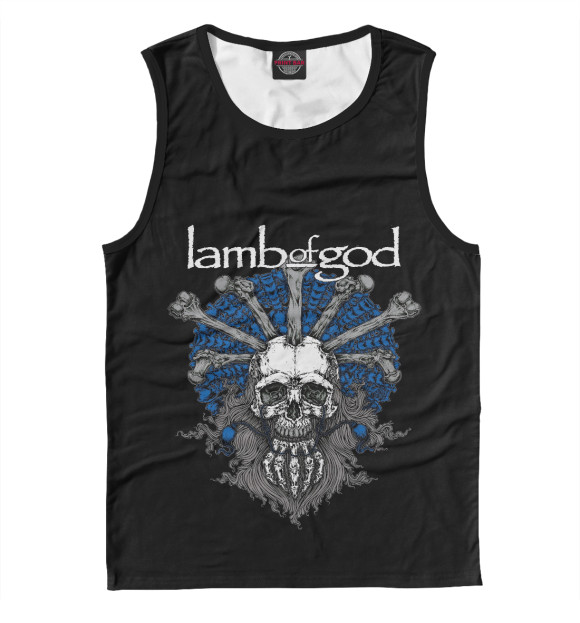 Мужская майка с изображением Lamb Of God цвета Белый
