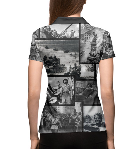 

Поло Print Bar, Белый, Лики победы