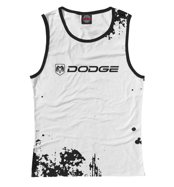 Женская майка с изображением Dodge цвета Белый
