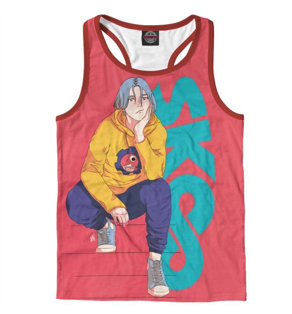 Мужская майка-борцовка с изображением SK8 the Infinity цвета Белый