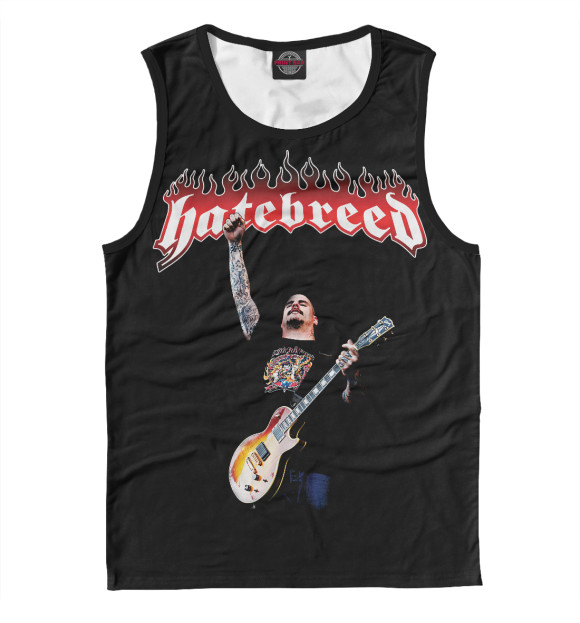 Мужская майка с изображением Hatebreed цвета Белый