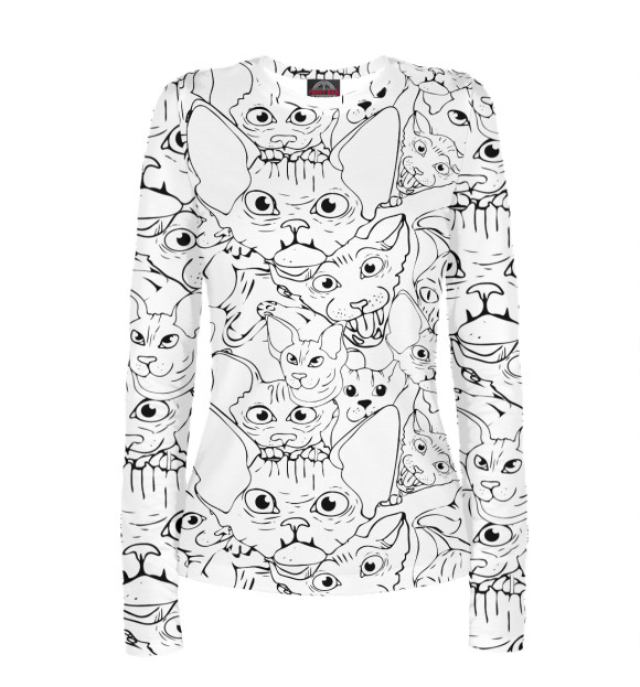 Женский лонгслив с изображением Сфинксолюбитель цвета Белый