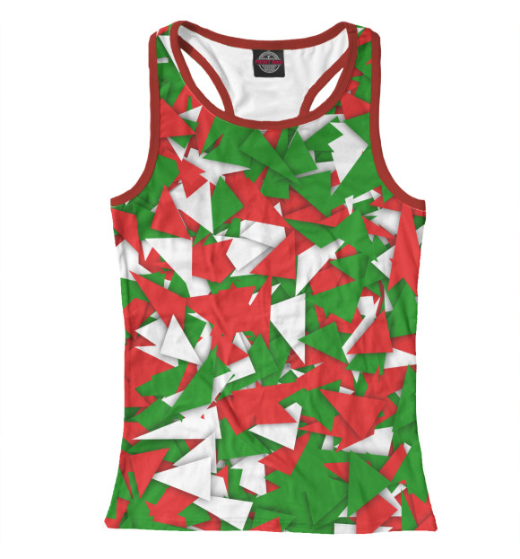 Женская майка-борцовка с изображением Локомотив. городской камуфляж цвета Белый