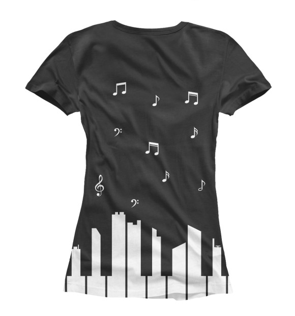 Женская футболка с изображением Jazz day цвета Белый