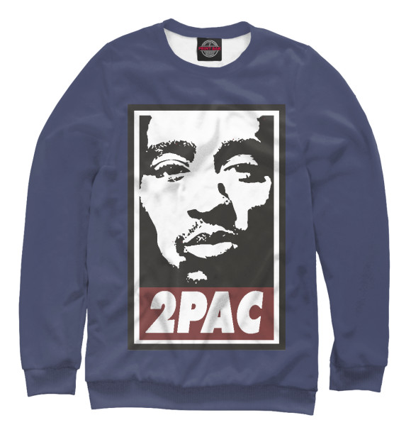Свитшот для мальчиков с изображением 2pac цвета Белый