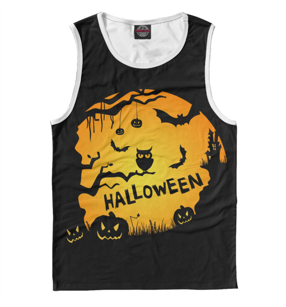 Майка для мальчика с изображением Halloween цвета Белый