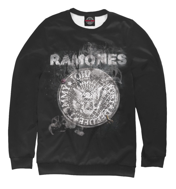 Свитшот для девочек с изображением Ramones цвета Белый