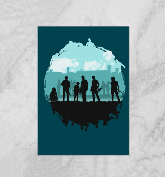 Плакат с изображением The Walking Dead цвета Белый