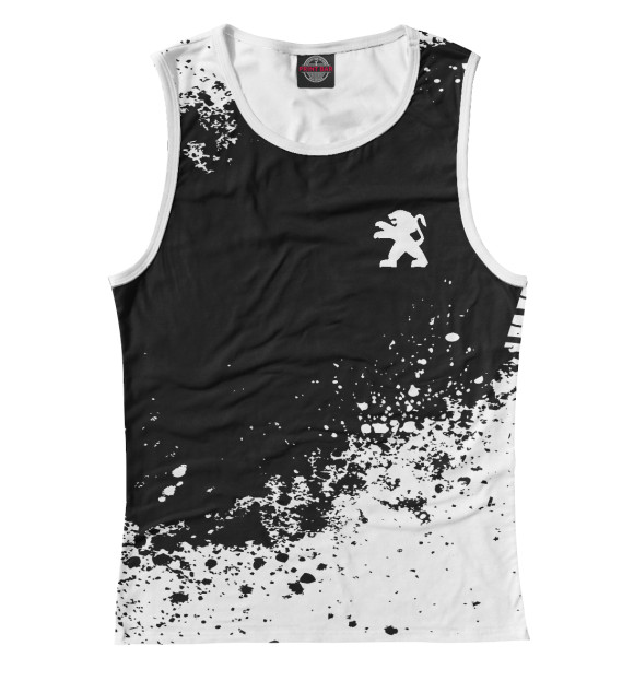 Майка для девочки с изображением Peugeot abstract sport uniform цвета Белый